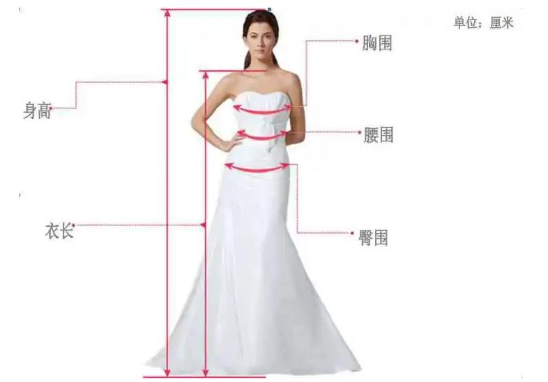 如何测量婚纱尺寸
