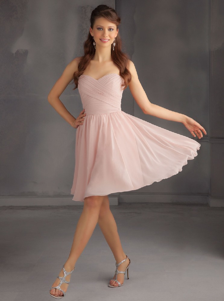 粉色小礼服批发定制新款欧式高腰公主型短款礼服LIFU2051