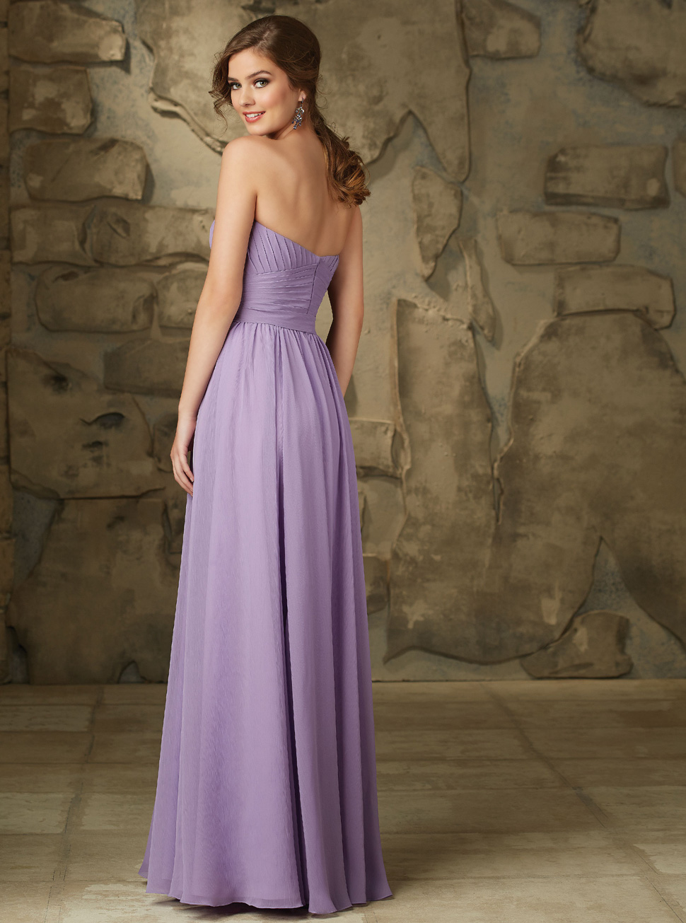 欧式雪纺抹胸礼服批发定制新款新娘婚礼紫色长裙女装LIFU6064