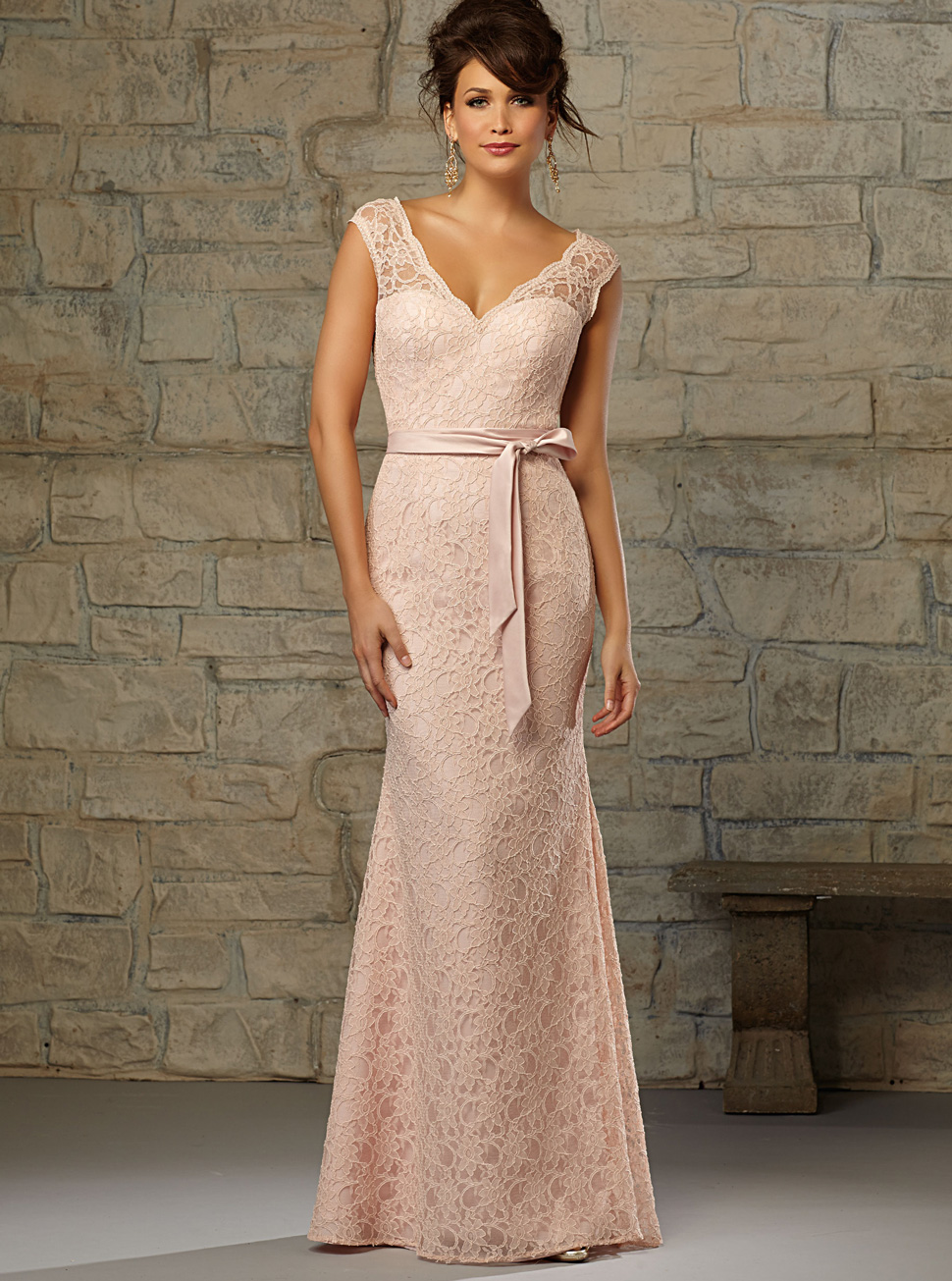 欧式粉红色蕾丝包臀裙批发新款时尚长款礼服女装LIFU6074