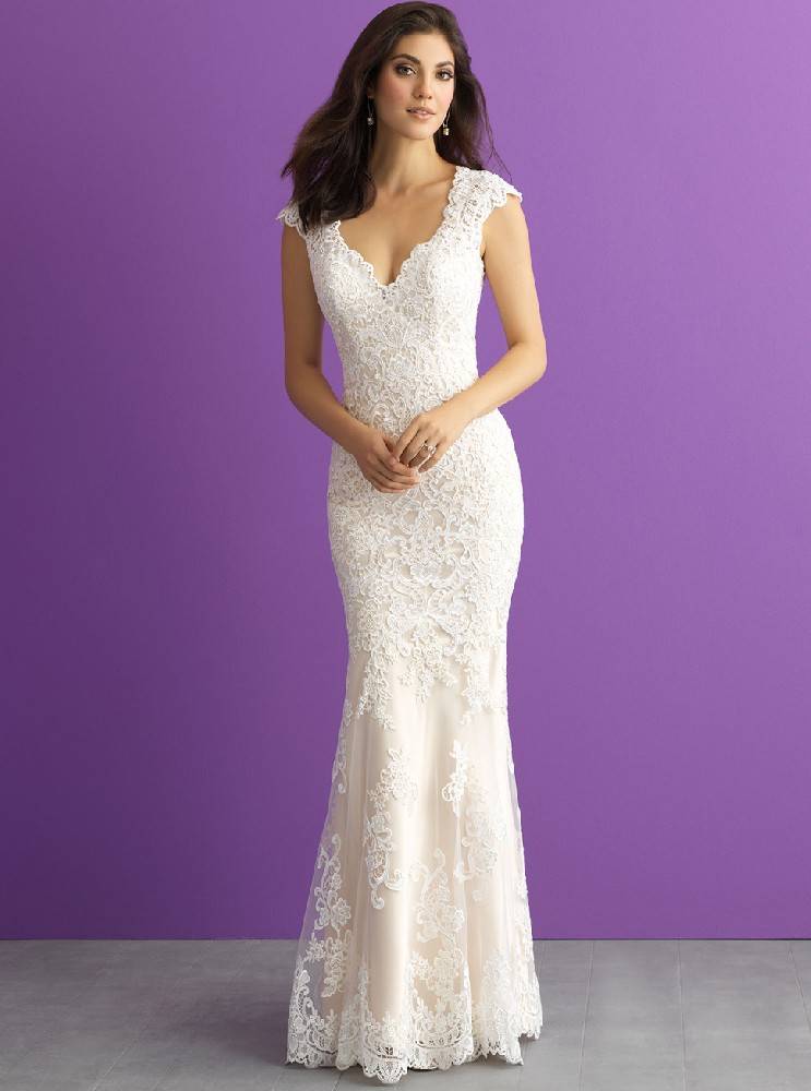 新款蕾丝婚纱礼服鱼尾包臀裙婚纱礼服批发HS9101